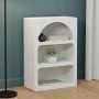 Βιβλιοθήκη-ραφιέρα Emersi pakoworld mdf σε λευκή απόχρωση 70x35x100εκ