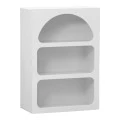 Bookcase Emersi pakoworld mdf in white color 70x35x100cm