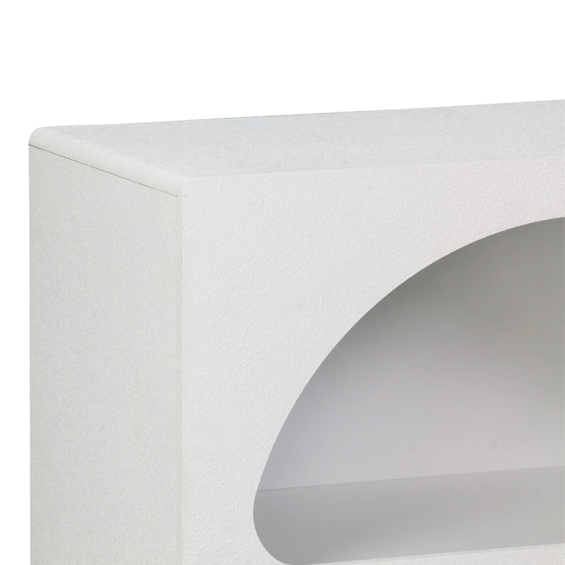 Bookcase Emersi pakoworld mdf in white color 70x35x100cm