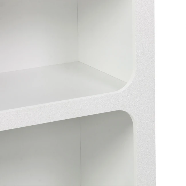 Βιβλιοθήκη-ραφιέρα Emersi pakoworld mdf σε λευκή απόχρωση 70x35x100εκ