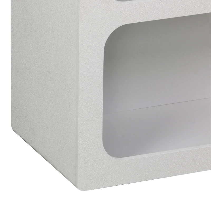 Bookcase Emersi pakoworld mdf in white color 70x35x100cm