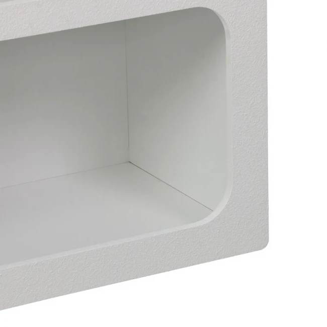 Βιβλιοθήκη-ραφιέρα Emersi pakoworld mdf σε λευκή απόχρωση 70x35x100εκ