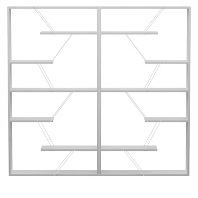 Βιβλιοθήκη Tars pakoworld γκρι-λευκό 168x24x157εκ