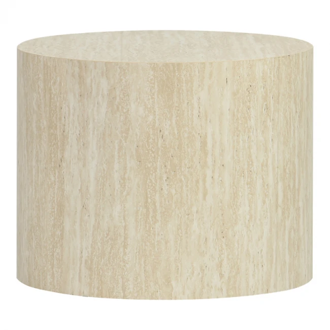 Βοηθητικά τραπεζάκια 2τεμ Zonar  pakoworld MDF σε όψη τραβερτίνας