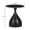 Kirkene Inart side table black marble sintered stone and black metal 2pcs