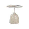 Side table Amphora pakoworld cappuccino metal-marble-look travertine D50x47cm