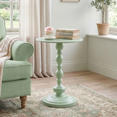 Anesor pakoworld metal side table in mint shade D40x52cm
