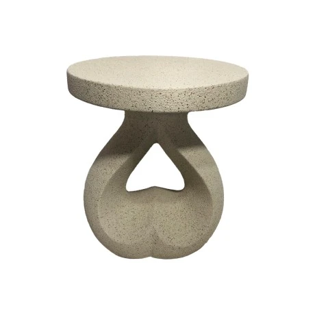 Side table Belena pakoworld ecru MGO D38.5x45.5cm