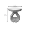 Side table Belena pakoworld ecru MGO D38.5x45.5cm