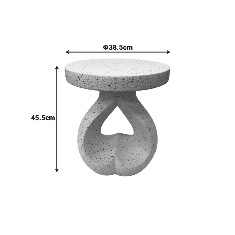 Side table Belena pakoworld ecru MGO D38.5x45.5cm