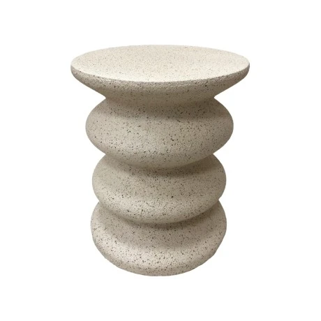 Side table Bellon pakoworld ecru MGO D40x46cm