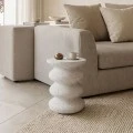 Side table Bellon pakoworld white MGO D40x46cm