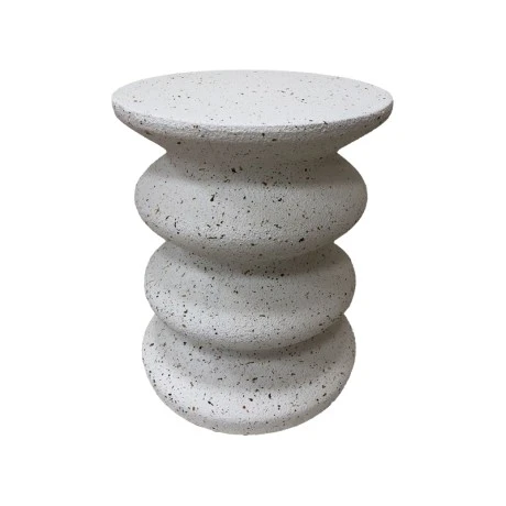 Side table Bellon pakoworld white MGO D40x46cm