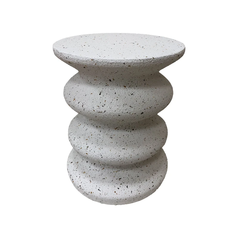 Side table Bellon pakoworld white MGO D40x46cm
