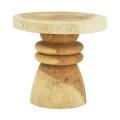 Side table Bolemo pakoworld suar walnut wood D50x45cm