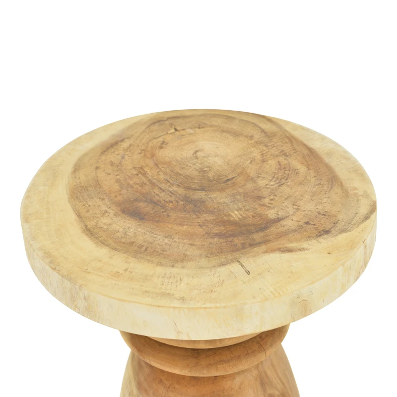Side table Bolemo pakoworld suar walnut wood D50x45cm