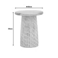 Side table Cortney pakoworld suar wood in natural shade D40x50cm