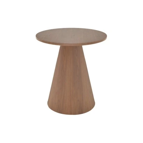 Βοηθητικό τραπέζι Donda pakoworld mdf-μέταλλο καρυδί Φ45x46εκ