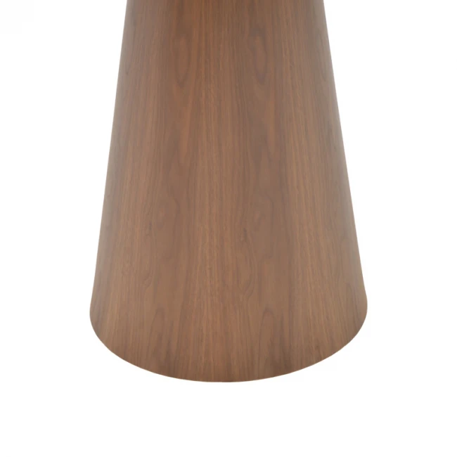 Βοηθητικό τραπέζι Donda pakoworld mdf-μέταλλο καρυδί Φ45x46εκ