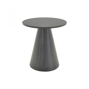 Βοηθητικό τραπέζι Donda pakoworld mdf-μέταλλο μαύρο Φ45x46εκ