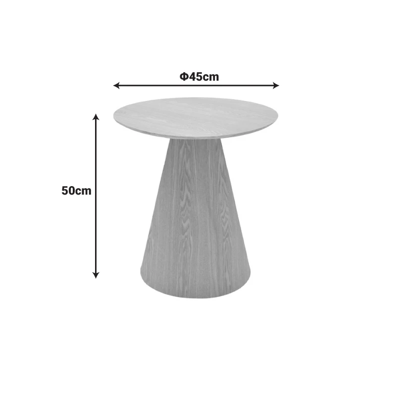Donda pakoworld side table mdf-metal sonoma D45x46cm