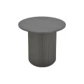 Βοηθητικό τραπέζι Dovel pakoworld mdf-μέταλλο σε μαύρη απόχρωση Φ50x50εκ