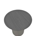 Βοηθητικό τραπέζι Dovel pakoworld mdf-μέταλλο σε μαύρη απόχρωση Φ50x50εκ