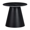 Fabrin Inart side table black marble sintered stone-black metal D50x46cm