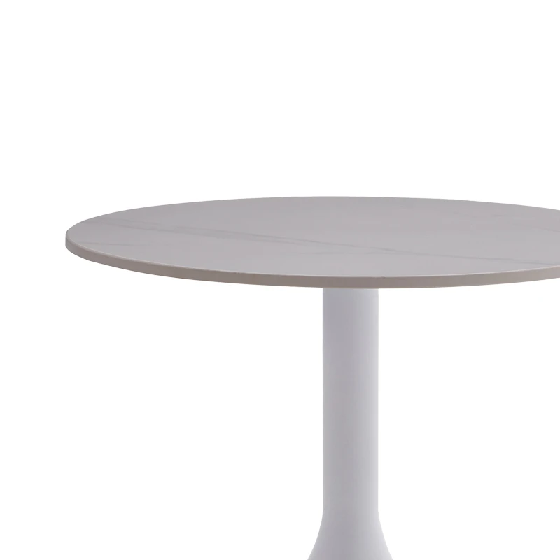 Coffee table Fabron Inart white sintered stone D50x52cm