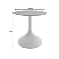 Coffee table Fabron Inart white sintered stone D50x52cm