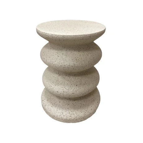 Side table Fenfen pakoworld ecru MGO D33x40cm