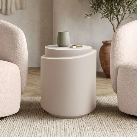 Fortox pakoworld MGO cappuccino side table D40x49.5cm