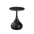 Gala pakoworld side table black metal - black marble D40x60cm