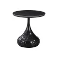 Gala pakoworld side table black metal - black marble D50x47cm