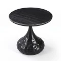 Gala pakoworld side table black metal - black marble D50x47cm