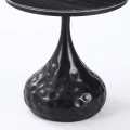 Gala pakoworld side table black metal - black marble D50x47cm