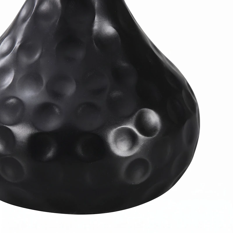 Gala pakoworld side table black metal - black marble D50x47cm