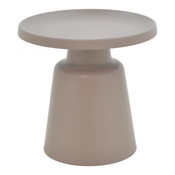 Side table Ginoze Inart cappuccino metal D50x50cm
