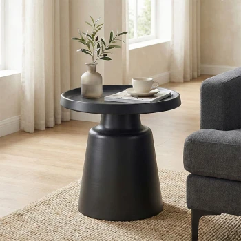 Side table Ginoze Inart black metal D50x50cm