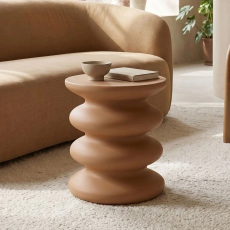 Side table Jonne pakoworld terracotta MGO D40x46cm