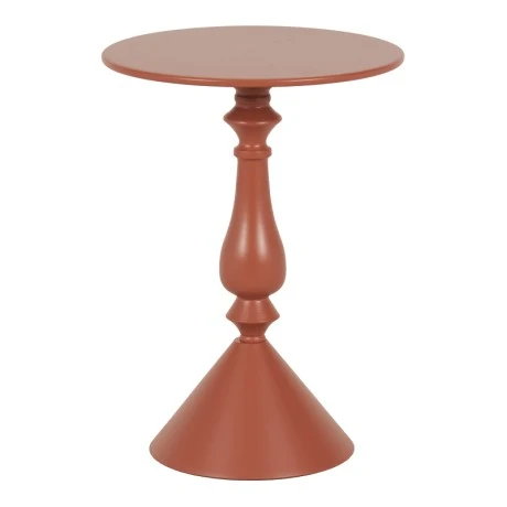 Lalou pakoworld metal side table in terracottta shade D40x55cm