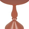 Βοηθητικό τραπέζι Lalou pakoworld μέταλλο σε απόχρωση terracotta Φ40x55εκ