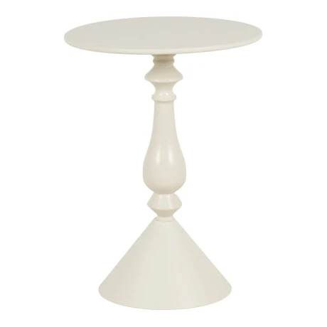 Lalou pakoworld metal side table in cream shade D40x55cm