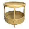 Βοηθητικό τραπέζι Moody pakoworld pe rattan σε φυσική απόχρωση Φ55x51εκ