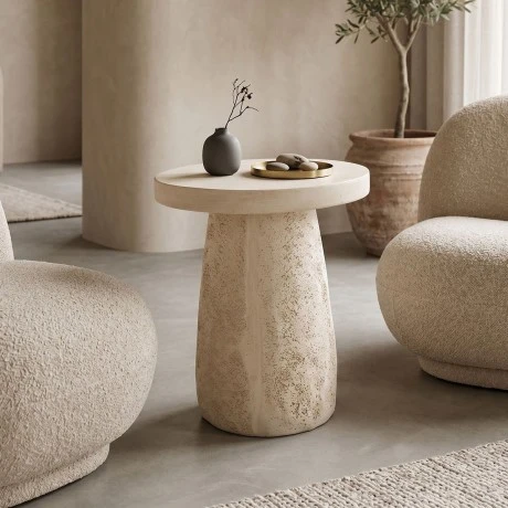 Morena pakoworld MGO cream side table D50x61.5cm