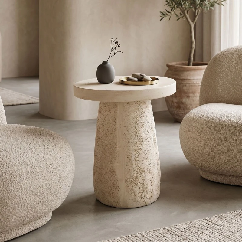 Morena pakoworld MGO cream side table D50x61.5cm