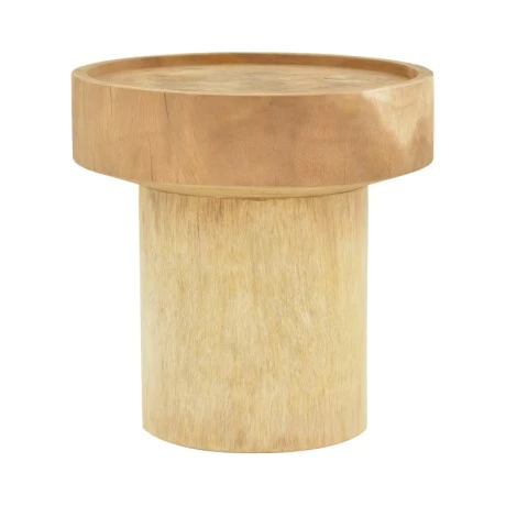 Side table Orbina pakoworld suar wood in natural shade D50x50cm