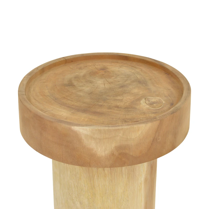 Side table Orbina pakoworld suar wood in natural shade D50x50cm