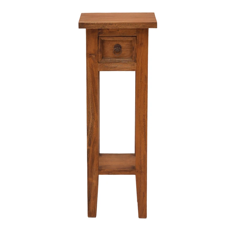 Side table Orkney pakoworld mindi wood in natural color 25x25x67cm