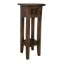Side table Orkney pakoworld mindi wood in walnut color 25x25x67cm